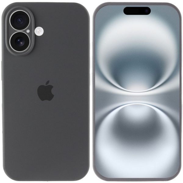 Чохол для iPhone 16 Plus Сірий Silicone Case Full Camera Protective - Зображення 3