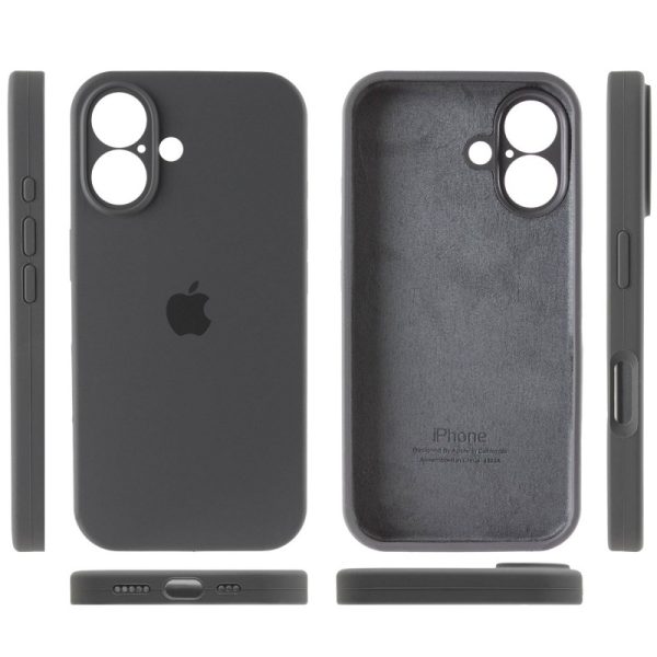 Чохол для iPhone 16 Plus Сірий Silicone Case Full Camera Protective - Зображення 5
