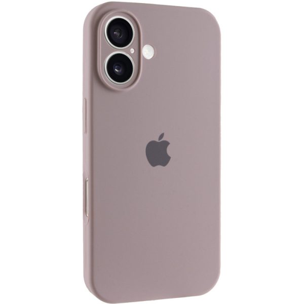 Чохол для iPhone 16 Plus Сірий Silicone Case Full Camera Protective