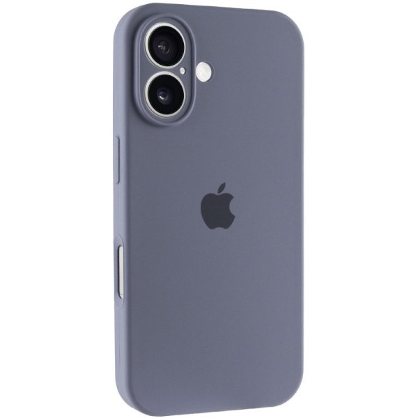 Чохол для iPhone 16 Plus Сірий Silicone Case Full Camera Protective