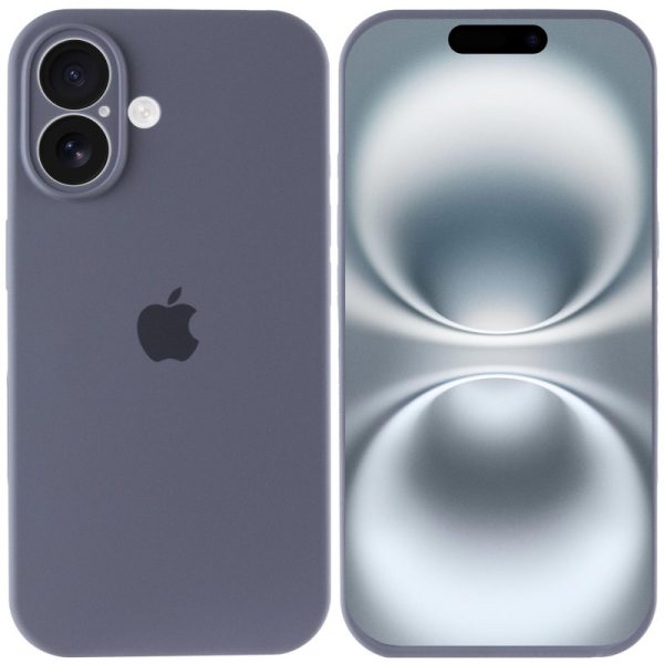 Чохол для iPhone 16 Plus Сірий Silicone Case Full Camera Protective - Зображення 2