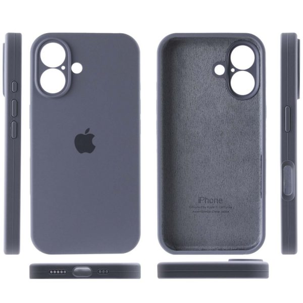 Чохол для iPhone 16 Plus Сірий Silicone Case Full Camera Protective - Зображення 3