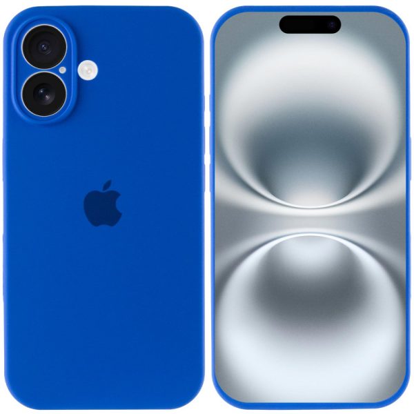 Чохол для iPhone 16 Plus Синій Silicone Case Full Camera Protective - Зображення 2