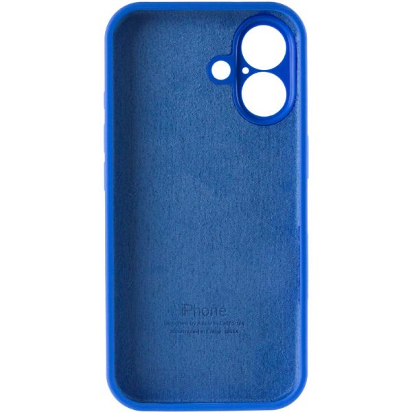 Чохол для iPhone 16 Plus Синій Silicone Case Full Camera Protective - Зображення 4