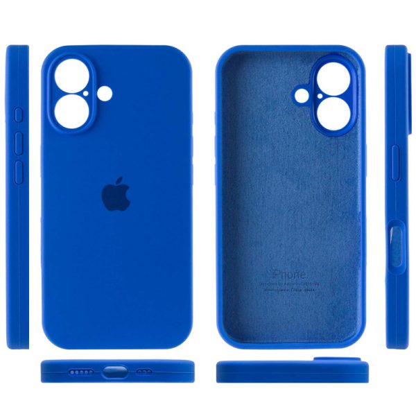 Чохол для iPhone 16 Plus Синій Silicone Case Full Camera Protective - Зображення 7