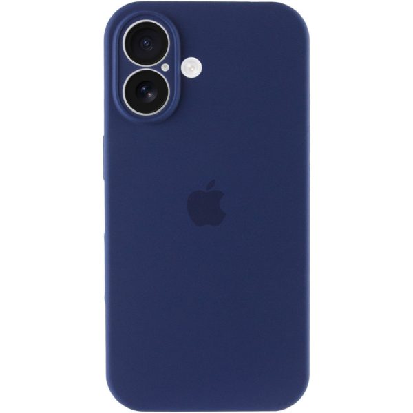Чохол для iPhone 16 Plus Синій Silicone Case Full Camera Protective - Зображення 2