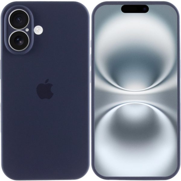 Чохол для iPhone 16 Plus Синій Silicone Case Full Camera Protective - Зображення 2