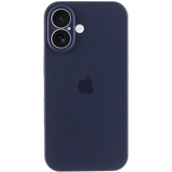 Чохол для iPhone 16 Plus Синій Silicone Case Full Camera Protective - Зображення 5