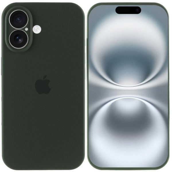 Чохол для iPhone 16 Plus Зелений Silicone Case Full Camera Protective - Зображення 2