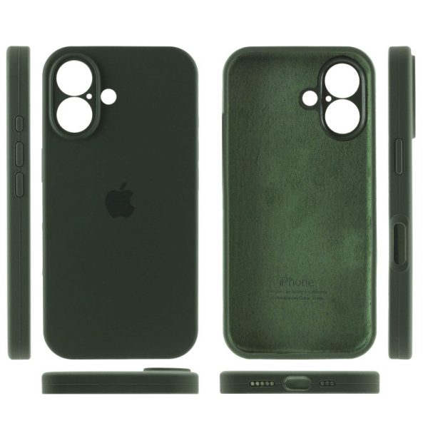 Чохол для iPhone 16 Plus Зелений Silicone Case Full Camera Protective - Зображення 3