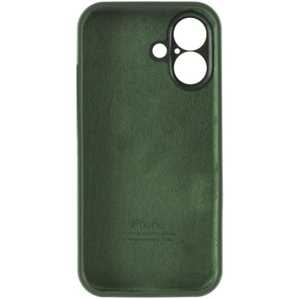 Чохол для iPhone 16 Plus Зелений Silicone Case Full Camera Protective - Зображення 6