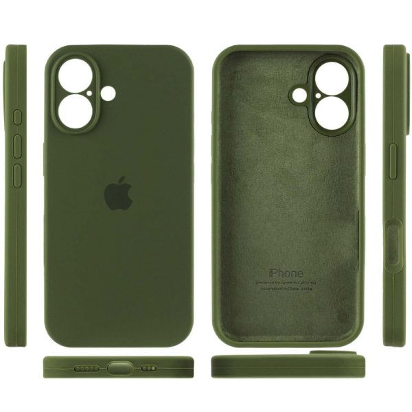 Чохол для iPhone 16 Plus Зелений Silicone Case Full Camera Protective - Зображення 4
