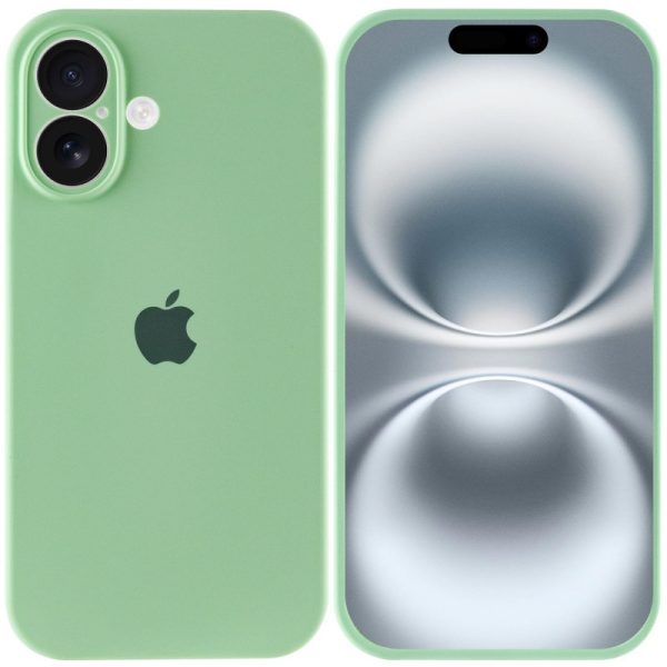 Чохол для iPhone 16 Plus Зелений Silicone Case Full Camera Protective - Зображення 2