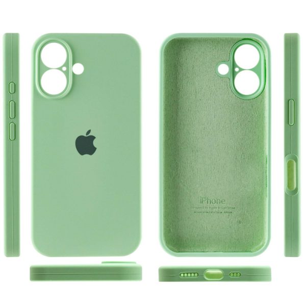 Чохол для iPhone 16 Plus Зелений Silicone Case Full Camera Protective - Зображення 3