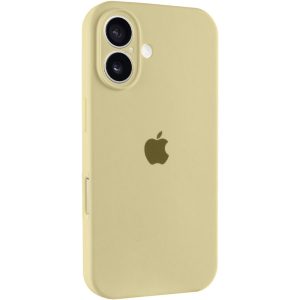 Чохол для iPhone 16 Plus Жовтий Silicone Case Full Camera Protective