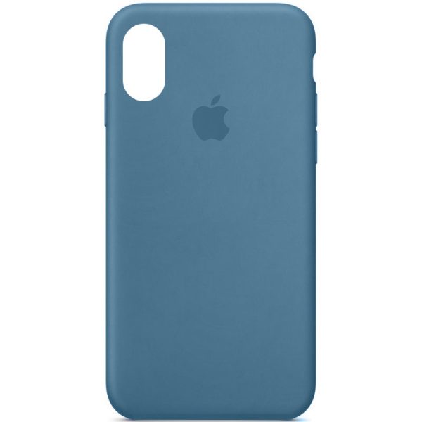 Чохол для iPhone X / XS Синій Silicone Case Full Protective