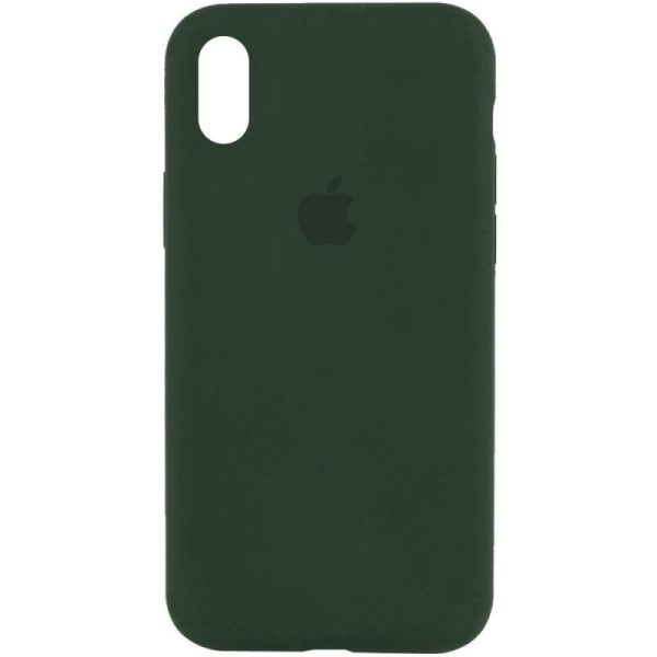 Чохол для iPhone X / XS Зелений Silicone Case Full Protective
