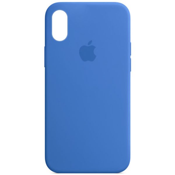 Чохол для iPhone XS Max Синій Silicone Case Full Protective