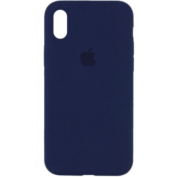 Чохол для iPhone XS Max Синій Silicone Case Full Protective