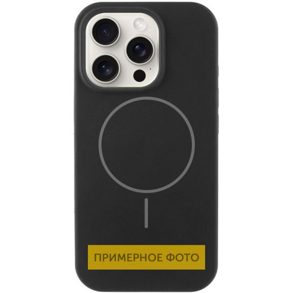 Чохол для iPhone 11 Чорний Silicone Case Full Protective NO LOGO with MagSafe