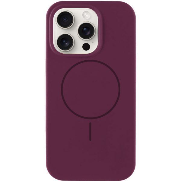 Чохол для iPhone 12 Pro Max Бордовий Silicone Case Full Protective NO LOGO with MagSafe
