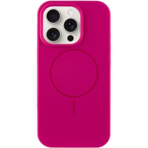 Чохол для iPhone 12 Pro Max Малиновий Silicone Case Full Protective NO LOGO with MagSafe