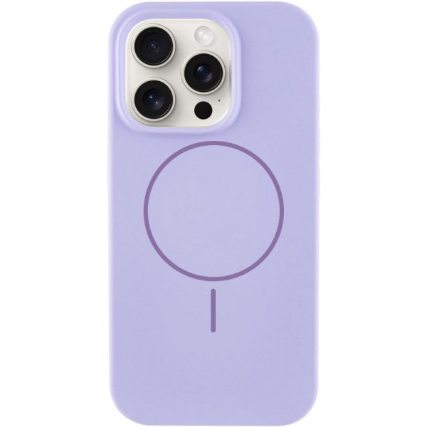 Чохол для iPhone 12 Pro Max Фіолетовий Silicone Case Full Protective NO LOGO with MagSafe