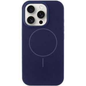 Чохол для iPhone 12 Pro Max Синій Silicone Case Full Protective NO LOGO with MagSafe