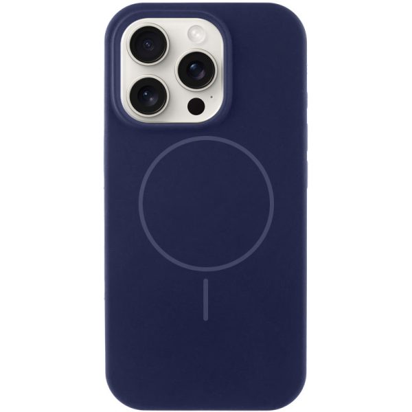 Чохол для iPhone 12 Pro Max Синій Silicone Case Full Protective NO LOGO with MagSafe