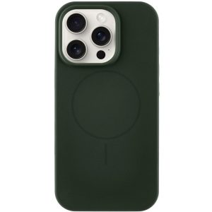 Чохол для iPhone 12 Pro Max Зелений Silicone Case Full Protective NO LOGO with MagSafe