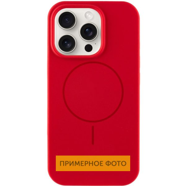 Чохол для iPhone 13 Червоний Silicone Case Full Protective NO LOGO with MagSafe