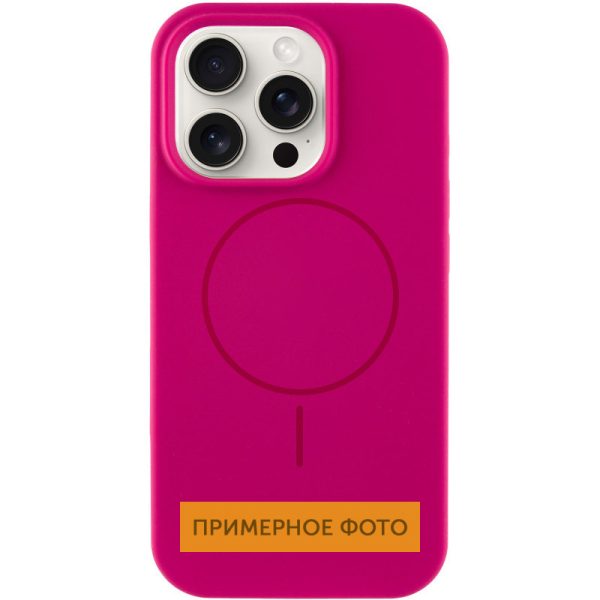 Чохол для iPhone 13 Малиновий Silicone Case Full Protective NO LOGO with MagSafe