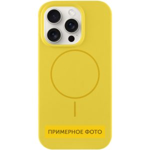 Чохол для iPhone 13 Жовтий Silicone Case Full Protective NO LOGO with MagSafe