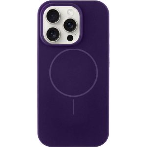 Чохол для iPhone 14 Pro Max Фіолетовий Silicone Case Full Protective NO LOGO with MagSafe