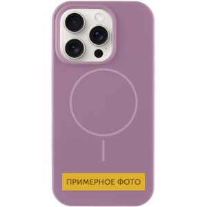 Чохол для iPhone 15 Plus Ліловий Silicone Case Full Protective NO LOGO with MagSafe