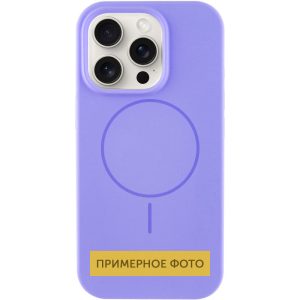Чохол для iPhone 15 Plus Фіолетовий Silicone Case Full Protective NO LOGO with MagSafe