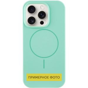 Чохол для iPhone 15 Plus Зелений Silicone Case Full Protective NO LOGO with MagSafe