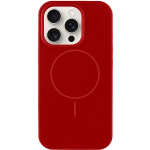 Чохол для iPhone 15 Pro Max Червоний Silicone Case Full Protective NO LOGO with MagSafe