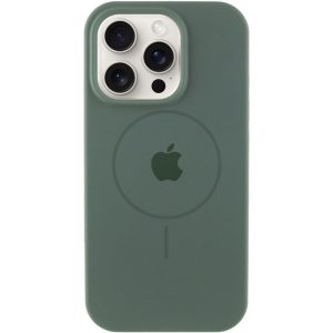 Чохол для iPhone 11 Pro Зелений Silicone Case Full Protective with MagSafe