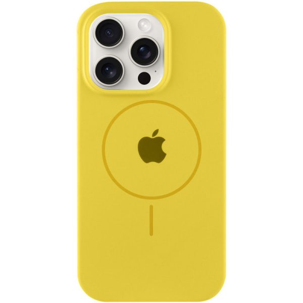 Чохол для iPhone 11 Pro Жовтий Silicone Case Full Protective with MagSafe