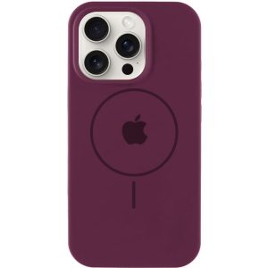 Чохол для iPhone 12 Pro Max Бордовий Silicone Case Full Protective with MagSafe