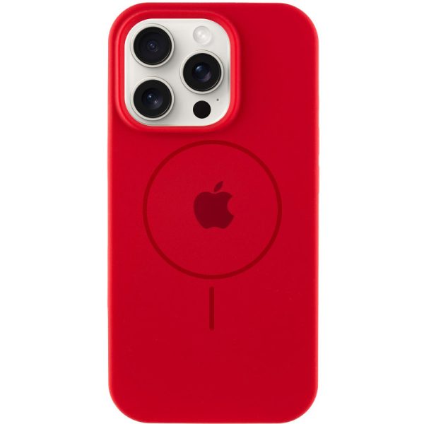 Чохол для iPhone 12 Pro Max Червоний Silicone Case Full Protective with MagSafe