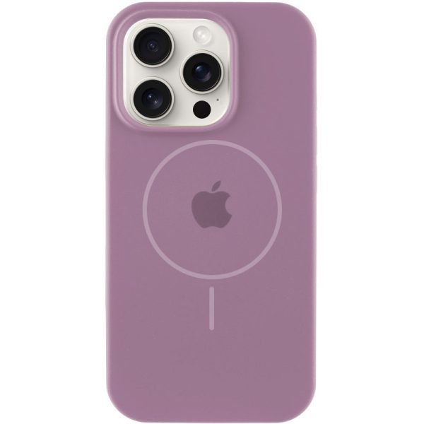 Чохол для iPhone 12 Pro Max Ліловий Silicone Case Full Protective with MagSafe