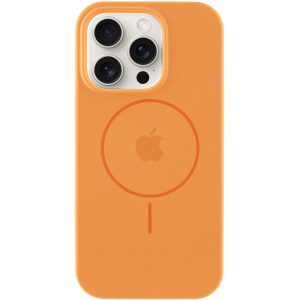 Чохол для iPhone 12 Pro Max Помаранчевий Silicone Case Full Protective with MagSafe