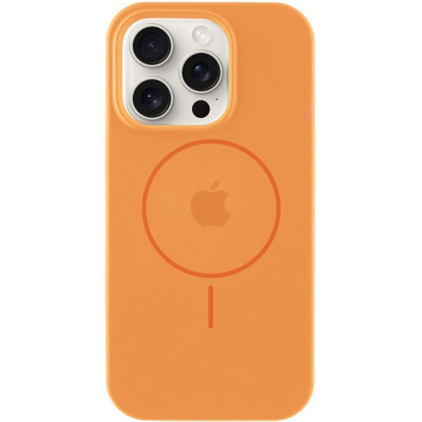 Чохол для iPhone 12 Pro Max Помаранчевий Silicone Case Full Protective with MagSafe