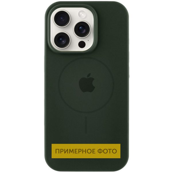 Чохол для iPhone 13 Зелений Silicone Case Full Protective with MagSafe