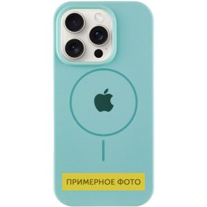 Чохол для iPhone 14 Plus Бірюзовий Silicone Case Full Protective with MagSafe