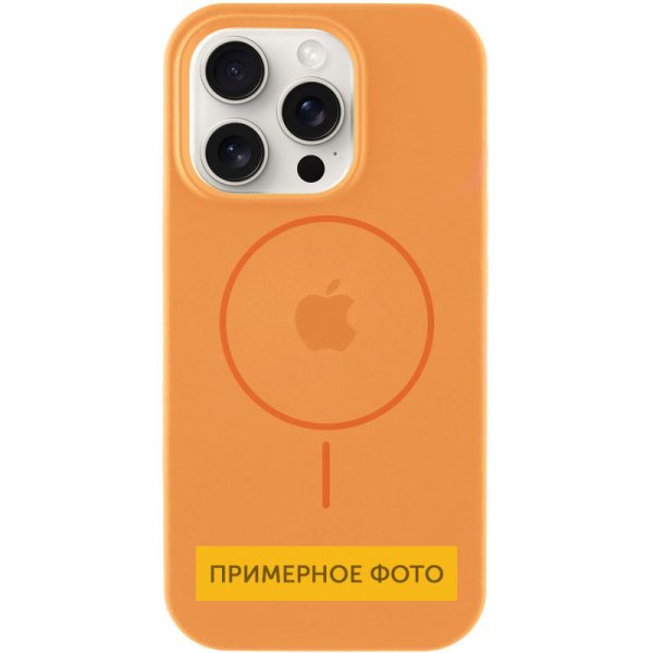 Чохол для iPhone 14 Plus Помаранчевий Silicone Case Full Protective with MagSafe