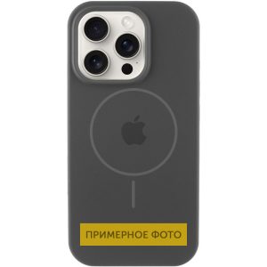 Чохол для iPhone 14 Plus Сірий Silicone Case Full Protective with MagSafe