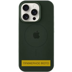 Чохол для iPhone 14 Plus Зелений Silicone Case Full Protective with MagSafe